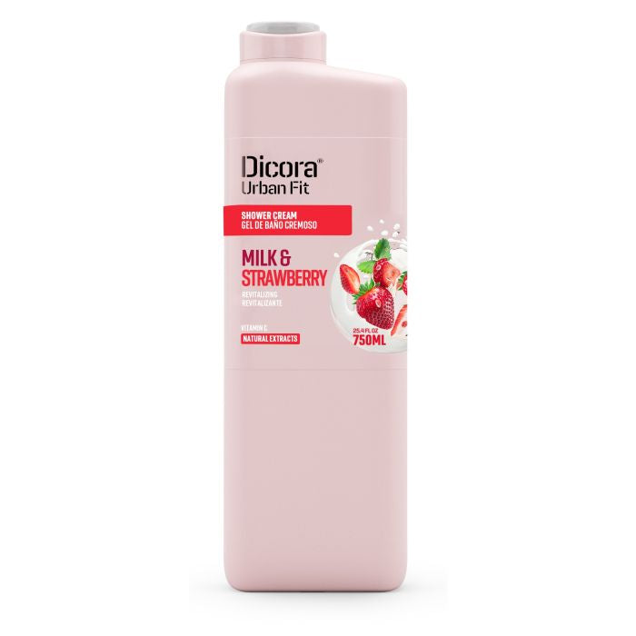 Gel douche Dicora urbain fit strawberry et Milk