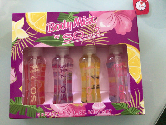 Coffret  de 4 brumes so en 50 ml